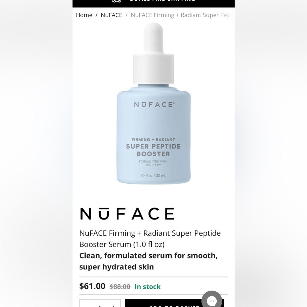Brand new Nuface super antioxidant booster
